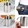 Agatige Stainless Steel Mugs with Handle, Portable Camping Cup for Tea Coffee Milk Water Kids or Adults view 2