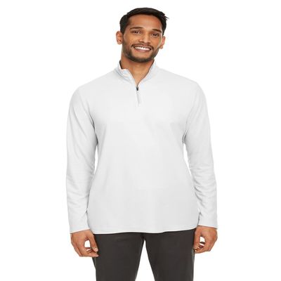 Core 365 Men's Fusion ChromaSoft Pique Quarter-Zip 3XL White
