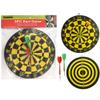 Dart Board Set 3pc Target Play Game Room Bar Man Cave Wall Hanging Dual Side 9.5 view 3