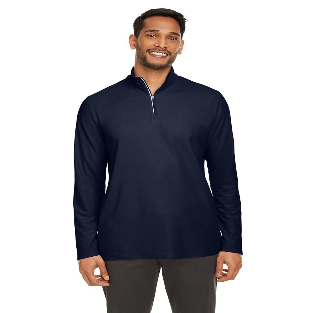 Core 365 Men's Fusion ChromaSoft Pique Quarter-Zip 3XL Classic Navy