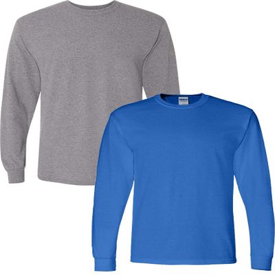 Gildan Men's DryBlend Long Sleeve T-Shirt, Style G8400, 2-Pack 8400-SML-GRAPHITE-Royal