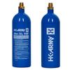 HK Army 20oz Aluminum CO2 Tank - High Pressure Compressed Air System for Paintball & Airsoft Gear - Blue view 2