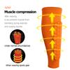 ESGTON Soccer Shin Guards for Youth Adult, Protective Gear Shin Brace Support for Football Basketball Volleyball Soccer Baseball-Orange view 4