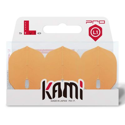 LSTYLE L1 Standard Dart Flights  PRO KAMI  Neon Orange  1 Set (3 Flights)  Pre-Molded