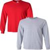 Gildan Men's Heavy Cotton Long Sleeve T-Shirt, Style 5400, (2 Pack) Medium Red-Sportgrey view 1