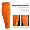 ESGTON Soccer Shin Guards for Youth Adult, Protective Gear Shin Brace Support for Football Basketball Volleyball Soccer Baseball-Orange view 2