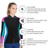 REALON Wetsuits Top Jacket Women Men 2mm Neoprene Long Sleeve Shirt 3mm Front Zipper Vest Wet Suit Keep Warm for Adult Youth Kids Diving Surf Swim Water Sports view 4