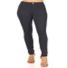 FashionJOA Casual Stretch Button Zip Closure Mid Rise Comfort Skinny Ponte Pants Charcoal S view 1