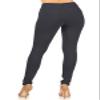 FashionJOA Casual Stretch Button Zip Closure Mid Rise Comfort Skinny Ponte Pants Charcoal S view 3