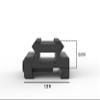Monstrum Lockdown V3 Picatinny Riser Mount with Recoil Stop Base | 1.5 inch Length | Low Profile view 2