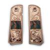 1911 Metal Grips Full Size Government/Commander Ambi Safety Cut - Screws Included - Virgin Mary 1911 Pistol Grips Rose Gold Finish view 1