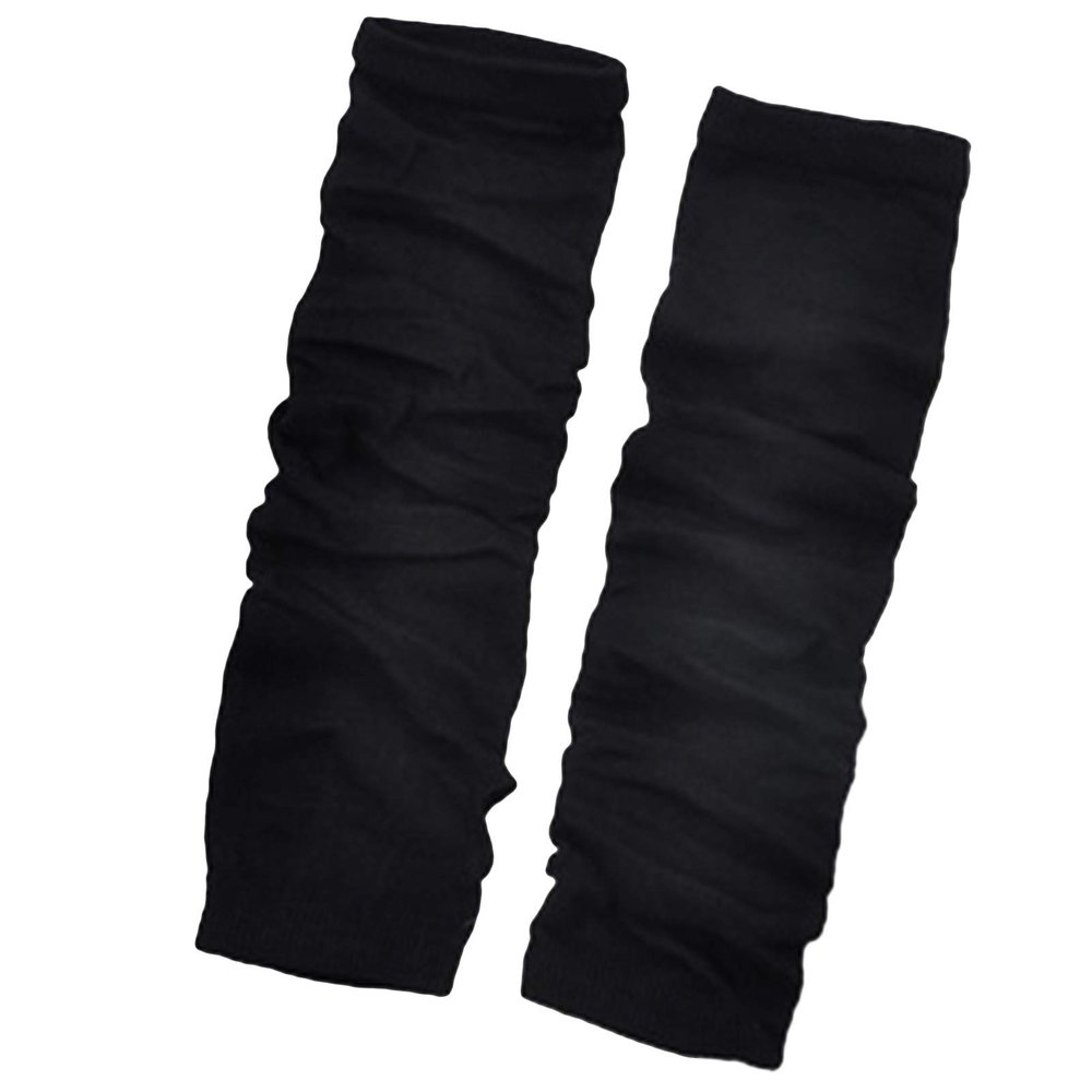 Flybloom Women'S Knitted Gloves Winter Warm Arm Gloves Half Finger Arm Gloves(Black)