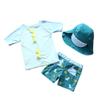 Baby Toddler Boys Two Pieces Swimsuit Set Swimwear Dinosaur Bathing Suit Rash Guards with Hat UPF 50+ (Navy, 0-3 Months) view 2