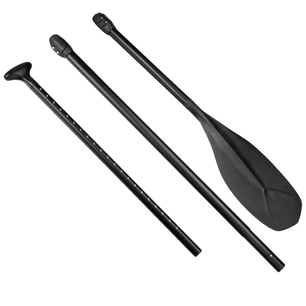 Blue Planet 3-Piece Adjustable Oval Shaft SUP Paddle with Kai Zen Blade| Lightweight, Strong Aircraft Aluminum | All Level Paddle for Stand Up Paddle Boarding, Surfing, Racing, SUP Sports