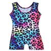 HOZIY Girls, Little Kid Gymnastics Leotards With Shorts 4t 5t Rainbow Leopard Print Dance Outfits view 2