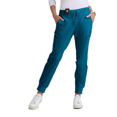 BARCO Greys Anatomy Classic Kira Scrub Jogger for Women  Black, 5-Pocket Yoga Style Mid-Rise Pants with Natural Stretch, Soil Release Fabric, and Super-Soft Finish  Medium, Regular Fit