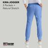 BARCO Greys Anatomy Classic Kira Scrub Jogger for Women  Black, 5-Pocket Yoga Style Mid-Rise Pants with Natural Stretch, Soil Release Fabric, and Super-Soft Finish  3XL, Regular Fit view 4
