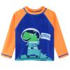 XFGIRLS Little Boys 2-Piece Long Sleeve Swimsuit Trunk and Rashguard 3-6M, Orange view 2