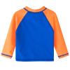 XFGIRLS Little Boys 2-Piece Long Sleeve Swimsuit Trunk and Rashguard 3-6M, Orange view 3