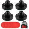 Coopay Air Hockey Pushers and Pucks, Air Hockey Paddles with Felt Bottoms, Goal Handles Paddles Replacement Accessories with a Drawstring Bag for Game Tables (4 Striker, 8 Red Puck Pack) view 1