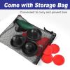 Coopay Air Hockey Pushers and Pucks, Air Hockey Paddles with Felt Bottoms, Goal Handles Paddles Replacement Accessories with a Drawstring Bag for Game Tables (4 Striker, 8 Red Puck Pack) view 2