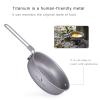 Boundless Voyage Titanium Frying Pan with Folding Handle Ultra-light for Camping Picnic Skillet Griddle Tableware Cookware A-Ti2061C view 3