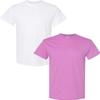 Gildan Men's G500 T-Shirt, 2-Pack SML-White-HeatherOrchid view 1