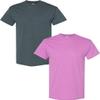Gildan Men's Heavy Cotton Short Sleeve T Shirt, 2-Pack MED-DarkHeather-HeatherOrchid view 1