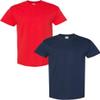 Gildan Men's Heavy Cotton Short Sleeve T Shirt, 2-Pack LRG-Red-Navy view 1