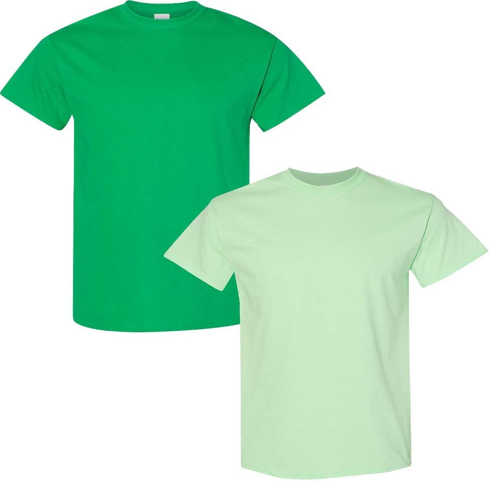 Gildan Men's Heavy Cotton Short Sleeve T Shirt, 2-Pack XL-Irish-Mint