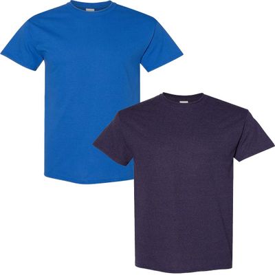 Gildan Men's Heavy Cotton Short Sleeve T Shirt, 2-Pack 2XL-Royal-BlackBerry