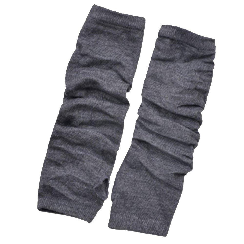 Flybloom Women'S Knitted Gloves Winter Warm Arm Gloves Half Finger Arm Gloves(Light Grey)