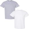 Gildan Men's Heavy Cotton Short Sleeve T Shirt, 2-Pack LRG-Sportgrey-White view 1