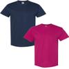 Gildan Men's Heavy Cotton Short Sleeve T Shirt, 2-Pack 2XL-Navy-Berry view 1