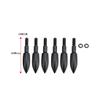 12PCS Arrow Points Tips 75 90 100 125 150 200 250 300 350 Grain Broadheads Arrow Head Insert Hunting Archery Accessories Bows (150GR Black) view 2