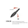 12PCS Arrow Points Tips 75 90 100 125 150 200 250 300 350 Grain Broadheads Arrow Head Insert Hunting Archery Accessories Bows (150GR Black) view 3
