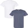 Gildan Men's G500 T-Shirt, 2-Pack SML-White-HeatherNavy view 1