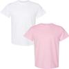 Gildan Men's G500 T-Shirt, 2-Pack MED-White-LightPink view 1