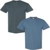 Gildan Men's Heavy Cotton Short Sleeve T Shirt, 2-Pack LRG-DarkHeather-Indigo view 1