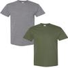 Gildan Men's Heavy Cotton Short Sleeve T Shirt, 2-Pack MED-Graphite-Military