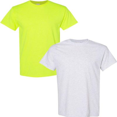 Gildan Men's Classic, 2-Pack MED-SafetyGreen-Ash