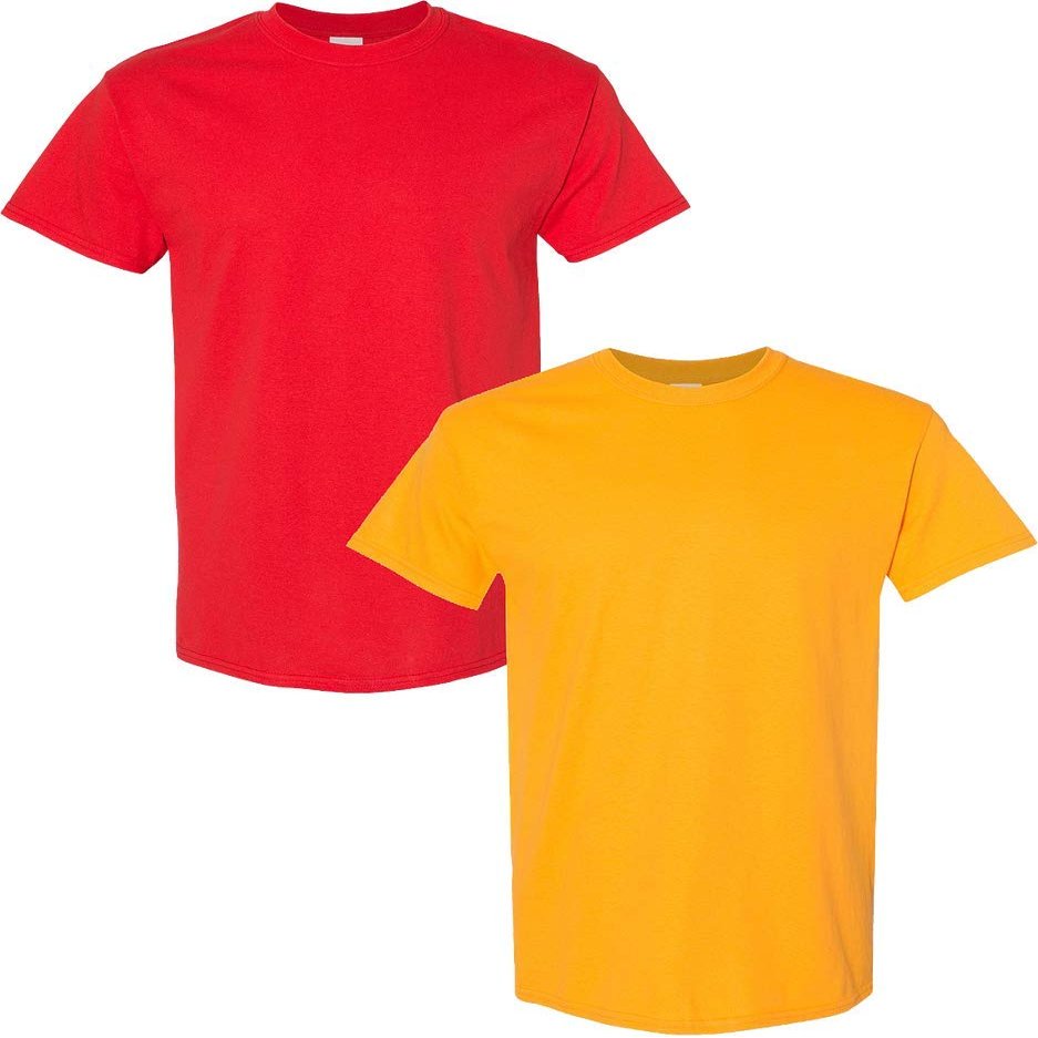 Gildan Men's Classic, 2-Pack XL-Red-Gold