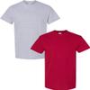 Gildan Men's Heavy Cotton Short Sleeve T Shirt, 2-Pack MED-Sportgrey-Cardinal view 1