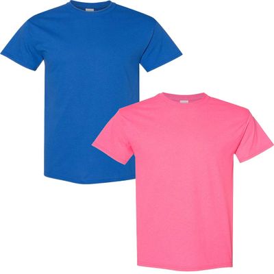 Gildan Men's Classic, 2-Pack SML-Royal-Safetypink