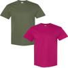 Gildan Men's Heavy Cotton Short Sleeve T Shirt, 2-Pack MED-Military-Berry view 1