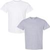 Gildan Men's Heavy Taped Neck Comfort Jersey T-Shirt, 2-Pack LRG-White-Sportgrey view 1
