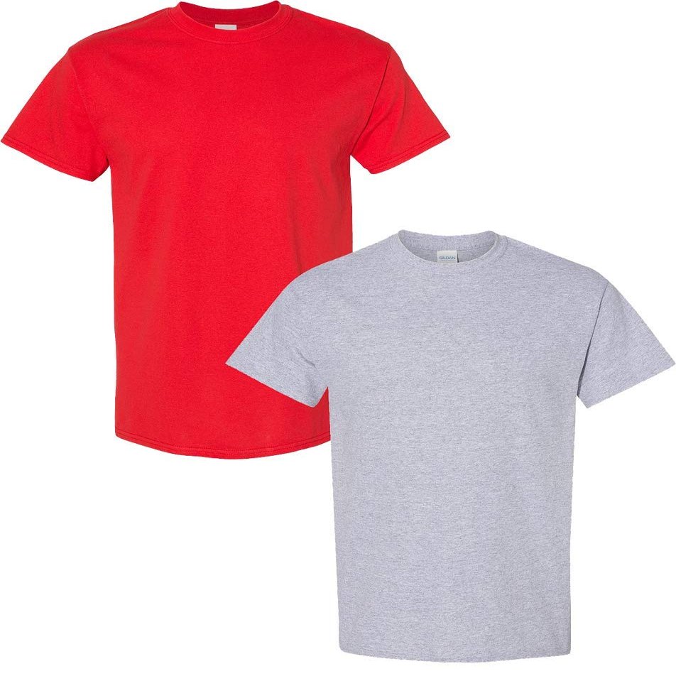 Gildan Men's Classic, 2-Pack MED-Red-Sportgrey