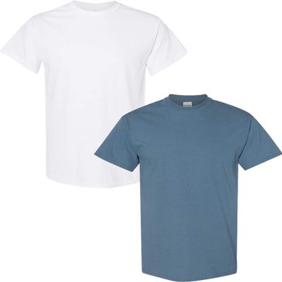 Gildan Men's Classic, 2-Pack XL-White-Indigo