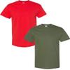 Gildan Men's Heavy Cotton Short Sleeve T Shirt, 2-Pack 2XL-Red-Military view 1