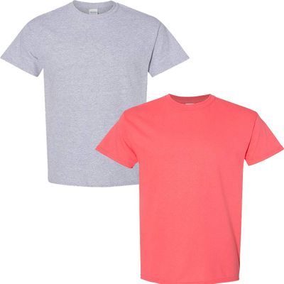 Gildan Men's Classic, 2-Pack XL-Sportgrey-Coral